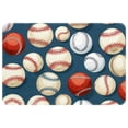 thumbnail image 1 of Baseball Non-Slip Polyester Door Rugs, Kitchen Rug, Chair Mat - Machine Washable Area Floor Carpet, 1 of 6