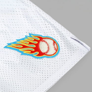Baseball On Fire Patch Shorts - 7"