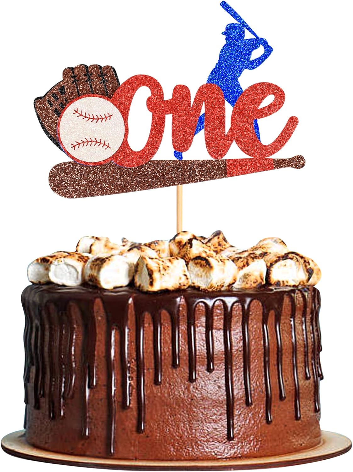 Baseball One Cake Topper - 1st Birthday Decorations for Sports Theme ...