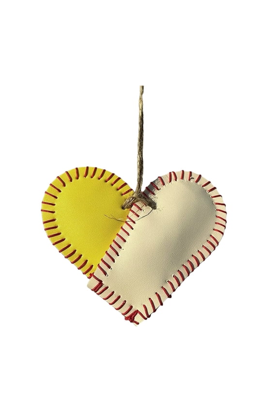 Baseball Ornament, Vintage Sports Heart-Shaped Leather Baseball Ornaments Baseball Fan Gifts Personalized Baseball Ornament for Dad Boyfriend Husband