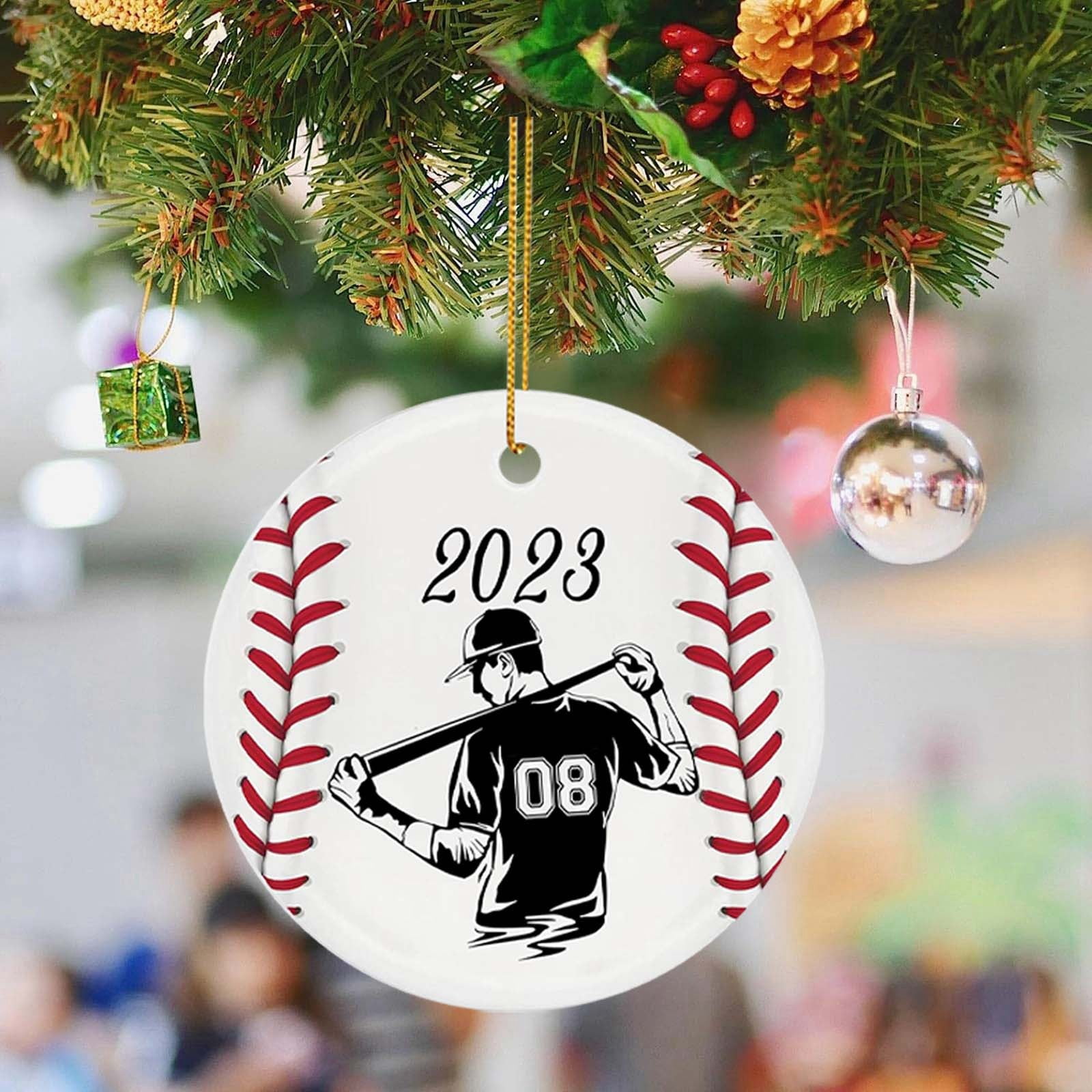 Baseball Ornaments For Christmas Tree Realistic Printing Of Baseball