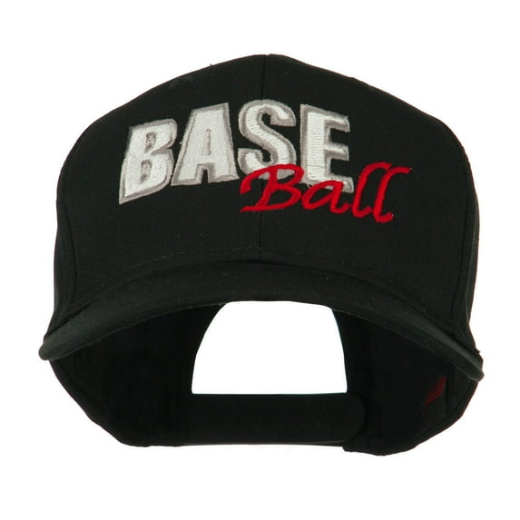Baseball Outline Embroidered Cap - Black OSFM