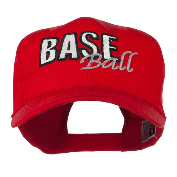 Baseball Outline Embroidered Cap - Red OSFM