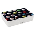 thumbnail image 1 of Baseball PU Leather Jewelry Boxes Necklace Holder Display Case with Removable Compartment Portable, 1 of 6