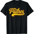 thumbnail image 1 of Baseball Padres Name Vintage Retro Baseball Fan Lovers Unisex T-Shirt up to size 5XL, 1 of 2