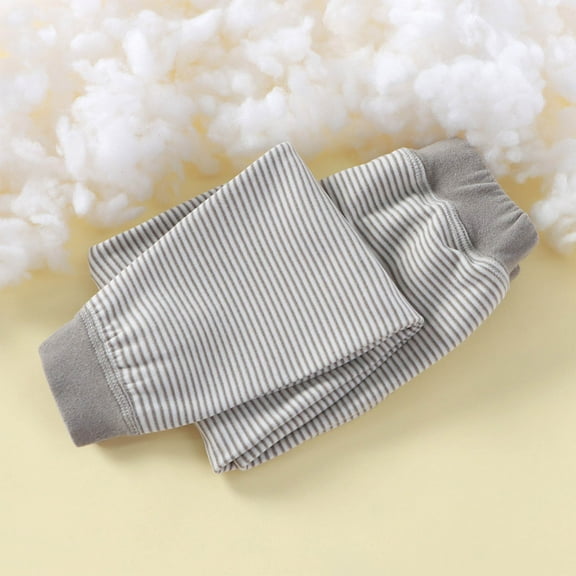 Baseball Pants Boys Kids Fleece Leggings Stripe Elastic Waist Winter Thermal Warm Jogger Cotton Sweatpants Loungewear Legging Pants Gray 5-6Y