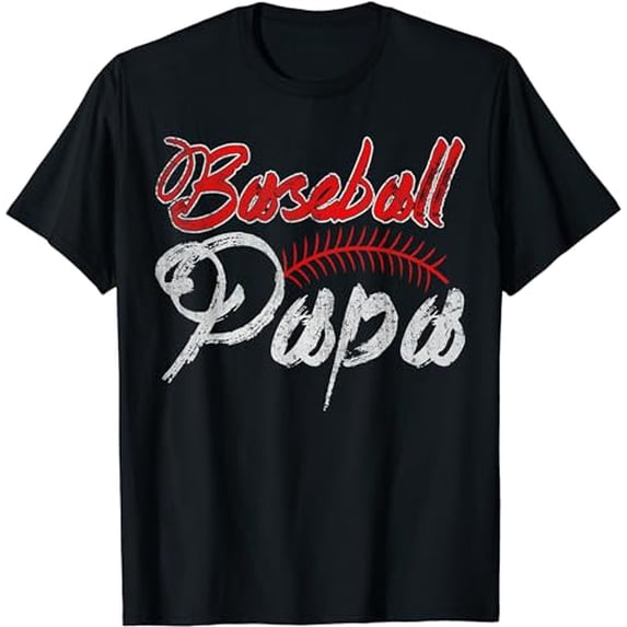Baseball Papa Matching Family Baseball Dad T-Shirt