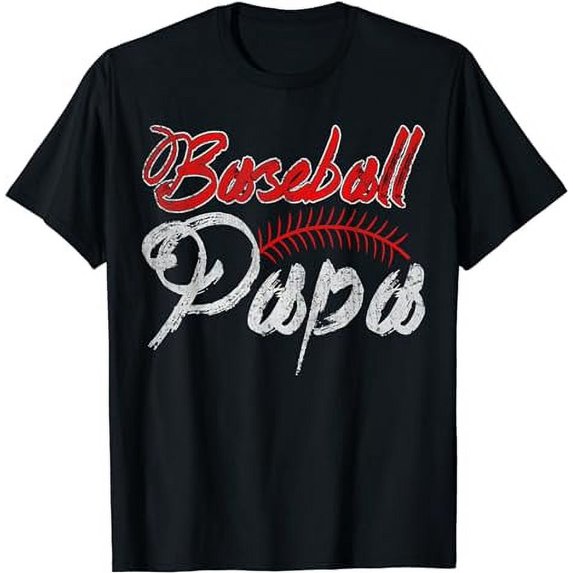 Baseball Papa Matching Family Baseball Dad T-Shirt
