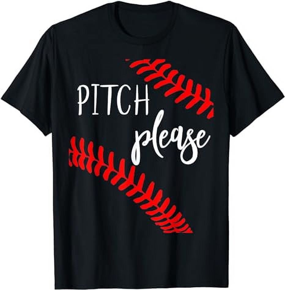 Baseball Parents Gear Funny Softball Mom Gifts Pitch Please TShirt