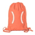 thumbnail image 1 of Baseball Party Bags | Baseball Cotton Drawstring Cinch Backpacks for Team events, Birthdays, and more!, 1 of 2