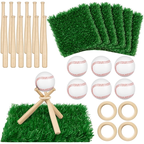 Baseball Party Table Decorations Set, 24-Piece Sport Themed Kit