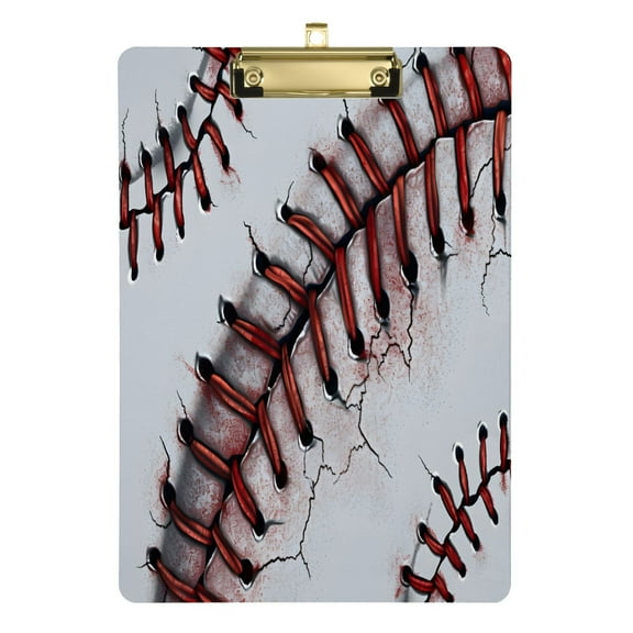 Baseball Pattern Acrylic Clipboards A4 Standard Letter Size Clipboard 12.5" X 9" Clip Board for Students Teacher Office