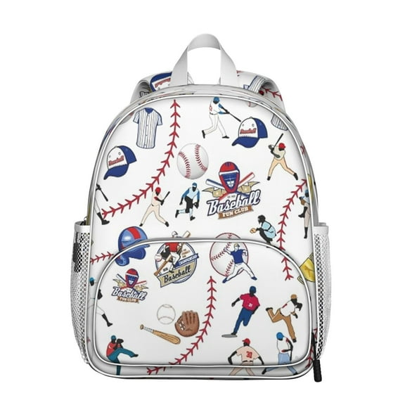Baseball Pattern Backpack Backpack for School,Schoolbag with Adjustable Shoulder Straps & Padded Back,13.8"x11.4"x6"