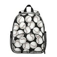 thumbnail image 1 of Baseball Pattern Backpack Backpack for School,Schoolbag with Adjustable Shoulder Straps & Padded Back,13.8"x11.4"x6", 1 of 6