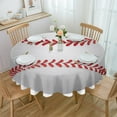thumbnail image 1 of Baseball Pattern Round Tablecloth Wedding Hotel Table Cover Holiday Dining Table Waterproof Tablecloth, 1 of 5