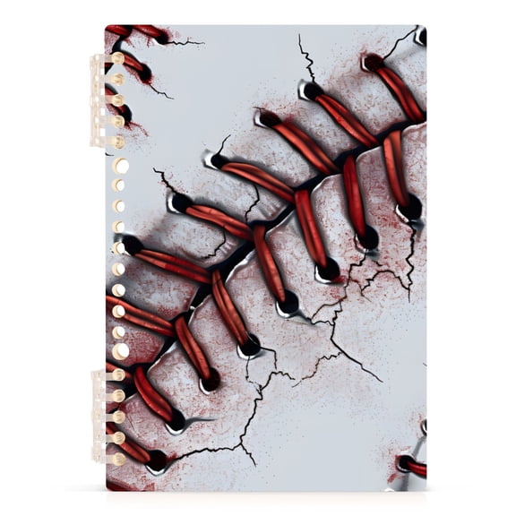 Baseball Pattern Spiral Journal Notebook College Ruled Notebook 8.3" x 5.7" A5 Lined Thick Paper Page
