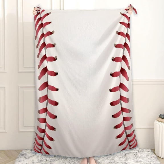 Baseball Pattern Super Soft Micro Fleece Blankets Quilt Plush Lightweight Dual-Sided Decorative Couch, Sofa, Travel, Lap, Bed Throw Blanket,Extra Small 40X30 in