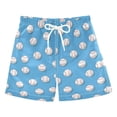 thumbnail image 1 of Baseball Pattern Swim Trunks Quick Dry Beach Pool Board Shorts Lightweight Stylish Print Sizes 2T to XL, 1 of 8