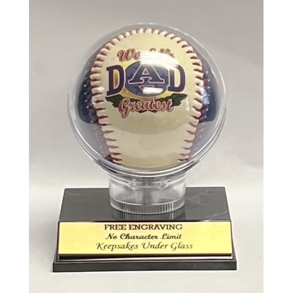 Baseball Personalized Engraved Acrylic Display Case Round Tube