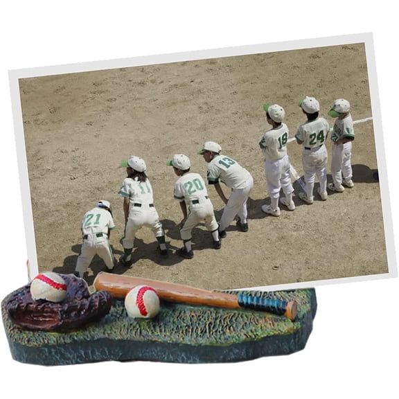 Baseball Photo Frame Handmade Unique Resin Sports Decor for Coaches,Players,Baseball Moms,Men and Teams (Green)