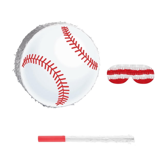 Baseball Piñata Party Game with Blindfold and Bat for Boys Girls Sports ...