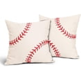 thumbnail image 1 of Baseball Pillow Cover Set of 2 16x16 Inch Sports Theme Cotton Linen Polyester Decorative Throw Pillow Case Cushion Cover for Bedroom Sofa Living Room Couch Chair Office, 1 of 6