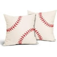 thumbnail image 1 of Baseball Pillow Cover Set of 2 20x20 Inch Sports Theme Cotton Linen Polyester Decorative Throw Pillow Case Cushion Cover for Bedroom Sofa Living Room Couch Chair Office, 1 of 6