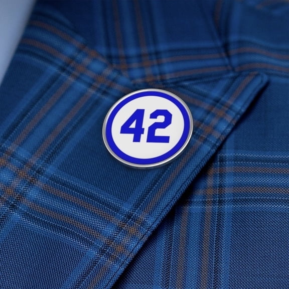 Perfect Cufflinks Pewter Baseball Button Pins, Silver, Honoring Baseball's Barrier Breaker, MLB