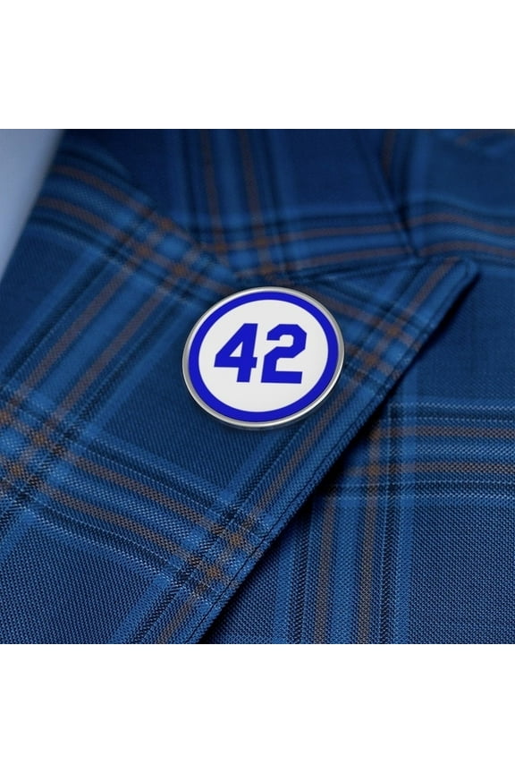 Perfect Cufflinks Pewter Baseball Button Pins, Silver, Honoring Baseball's Barrier Breaker, MLB