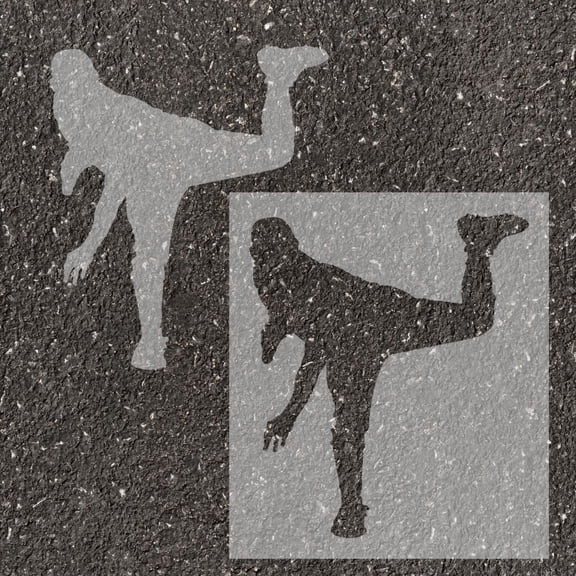 Baseball Pitcher Parking Space Stencil