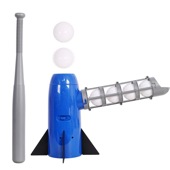 Baseball Pitching Machine With 5 Practice Balls Easy To Use For Developing Hand Eye Coordination For Beginners