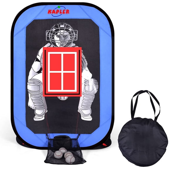 Baseball Pitching Training Net for Kids, Foldable Baseball Softball Practice Target Net for Children Hitting Batting Catching Pitching