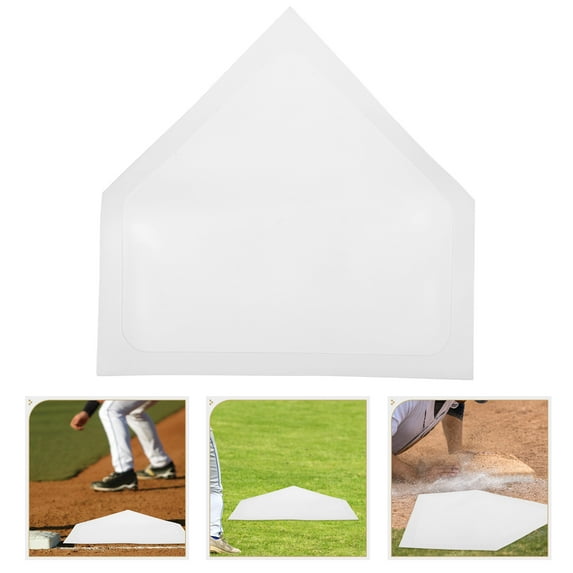 UEETEK Versatile White Tpe Home Plate Training Mat for Precise Practice