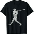thumbnail image 1 of Baseball Player Batter Youth Kids Boys Men T-Shirt Unisex S-5XL Hot Trending Shirt, Vintage Birthday Gift, 1 of 2