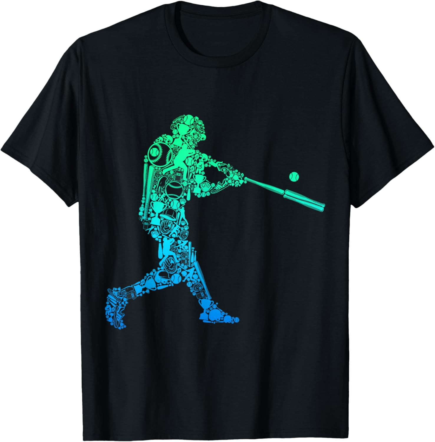 Baseball Player Batter Youth Men Kids Boys TShirt