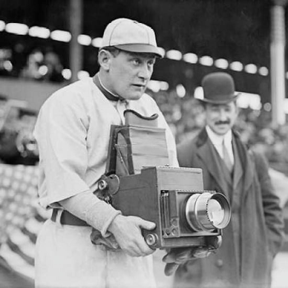 Baseball Player Becomes a Cameraman Canvas Art - Vintage Sports (24 x 24)