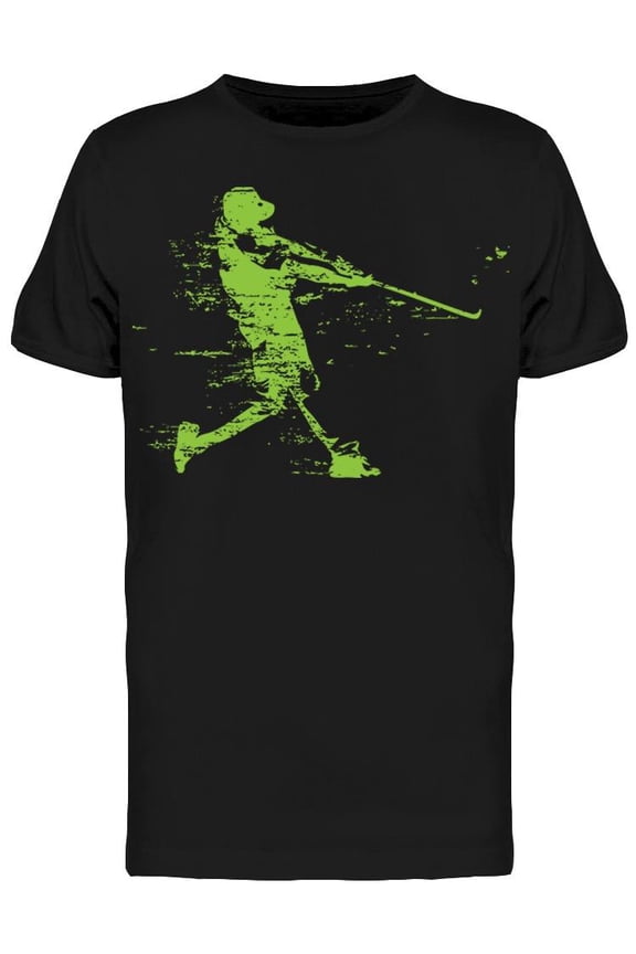 Baseball Player, Grunge Style T-Shirt Men -Image by Shutterstock, Male Small