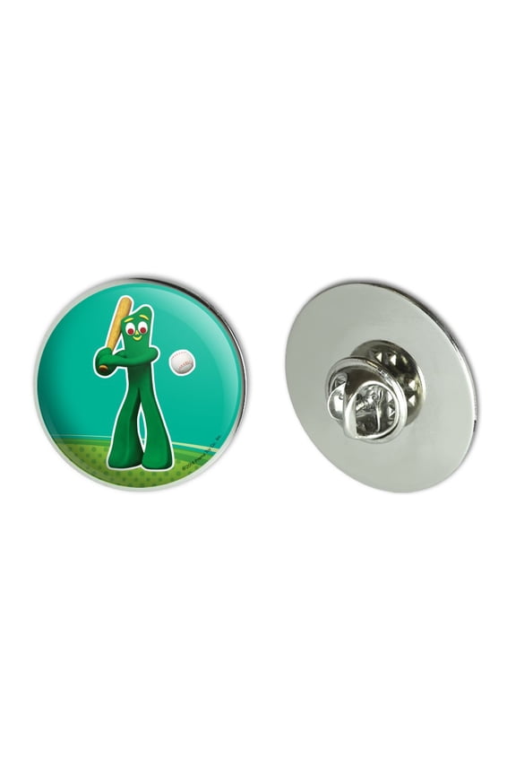 Baseball Player Gumby Metal 1.1" Tie Tack Hat Lapel Pin Pinback