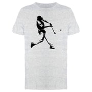 Baseball Player Hitting Ball T-Shirt Men -Image by Shutterstock, Male Large