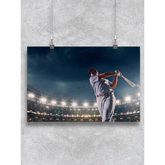 Baseball Player In Game. Poster -Image by Shutterstock
