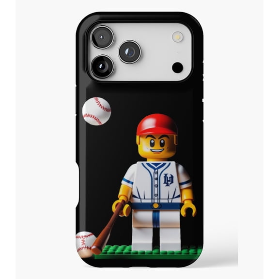 Baseball Player Lego Figure M2696, Protective Case for iPhone 17 16 15 14 13 12 11 Pro Max – Modern Unisex Style