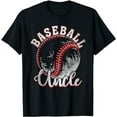 thumbnail image 1 of Baseball Player Matching Family Baseball Uncle T-Shirt, 1 of 5