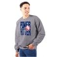 thumbnail image 1 of Baseball Player Power Hitter Fan Men's Crewneck Sweatshirt Brisco Brands L, 1 of 6