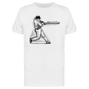 Baseball Player Sketch Design T-Shirt Men -Image by Shutterstock, Male 3X-Large