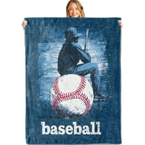 Baseball Player Throw Blanket,60x50 Inchin,Soft,Lightweight Flannel,Sport Baseball Cool Blankets Gifts for Kids Women Men,for Couch Office Travel,Home Living Room Athletic Gaming Decor