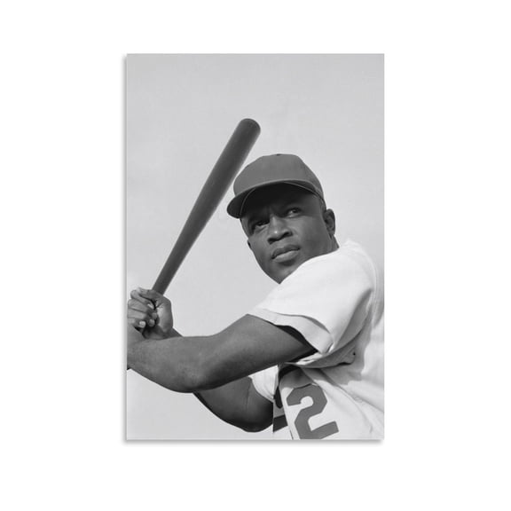 Baseball Players from California Jackie Robinson Retro Poster Picture Print Wall Art Poster Painting Canvas Posters Artworks Gift Room Aesthetic 16x24inch(40x60cm)