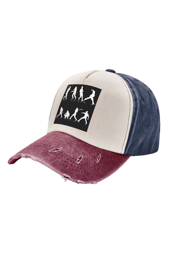Baseball Players Distressed Baseball Cap Dad Hats for Men Women Vintage Trucker Hat Low Profile Ball Caps
