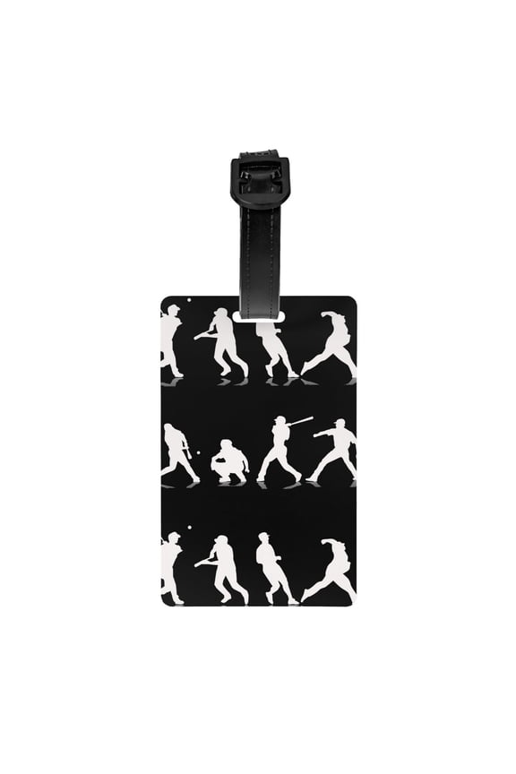 Baseball Players Luggage Tag Pvc Identifier Card Holder Label Travel Bag Tag