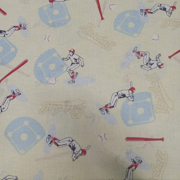 Baseball Players Toss Yellow Cotton Fabric