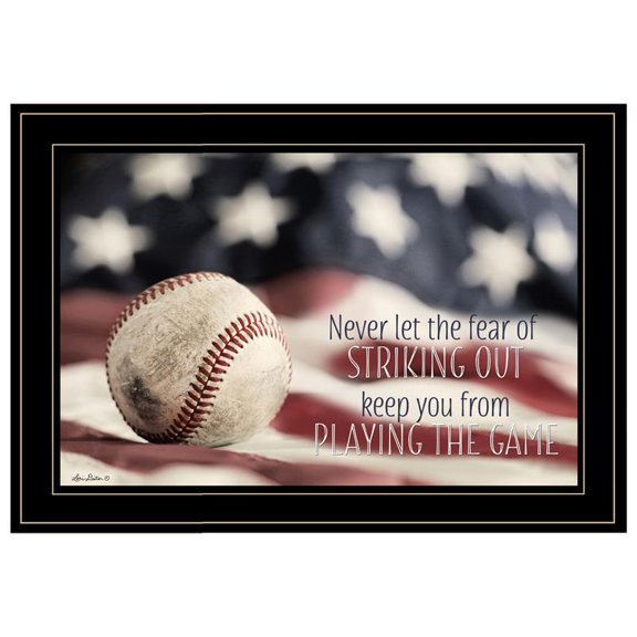 Baseball Playing the Game by Lori Deiter Printed Wall Art Wood Multi-Color